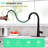 Pull Out Kitchen Faucet, Black, Single Handle, Deck Plate, Contemporary Style, Ceramic Filler, Brass Tap Faucet For In Modern Made