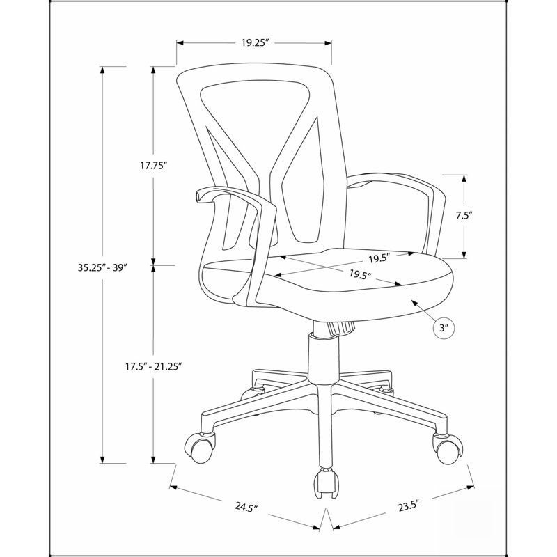 Chaise de bureau ergonomique en filet rouge avec hauteur réglable, pivotant et accoudoirs pour les espaces de travail modernes