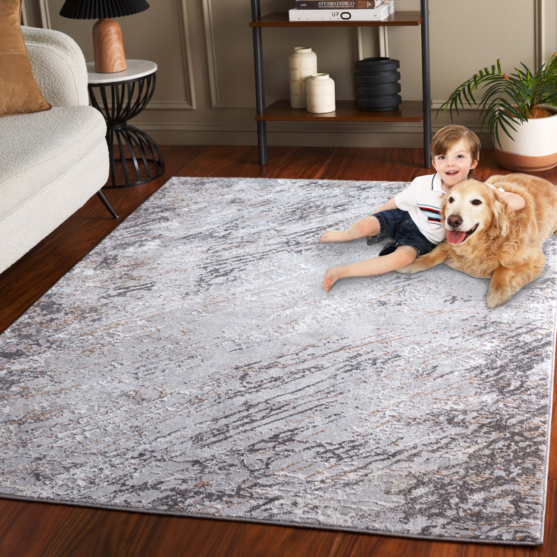 Clairese Parker 106 Performance Abstract Rug, Rectangle 5' x 7'
