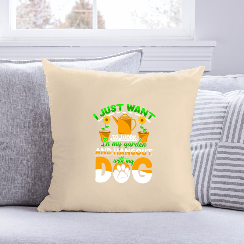 Amant de jardin - Citation amusante 335 - Coussin décoratif inclus, H 14 po x l 14 po