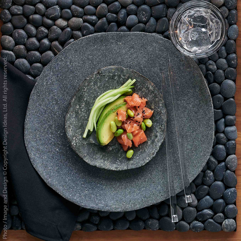 17 Stories Dyoni Riverstone Platter, 11.8"