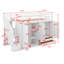 Lit mezzanine avec tablettes, armoires et tiroirs-609867483