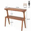 Table d'appoint en bois massif à 2 niveaux avec fini cerisier-2030447975