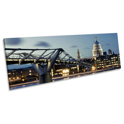 St. Paul's Cathedral London Panoramic - Wrapped Canvas Panoramic Print