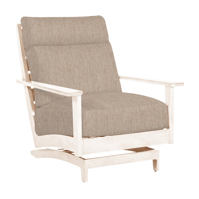 Kennebunkport Patio Lounge Chair with Cushions, Oak, No welt + Standard fill, Canvas Sand