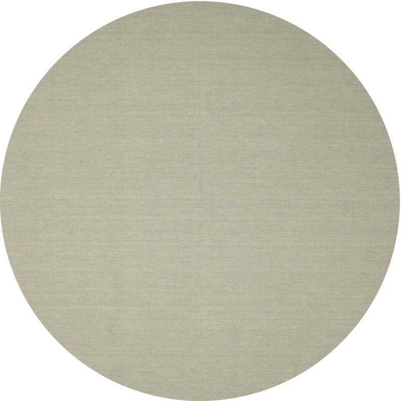 Tapis de zone crème contemporaine, Rond 3 pi