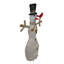 Décoration de Noël 49 po blanc et noir avec bonhomme de neige et lumières DEL