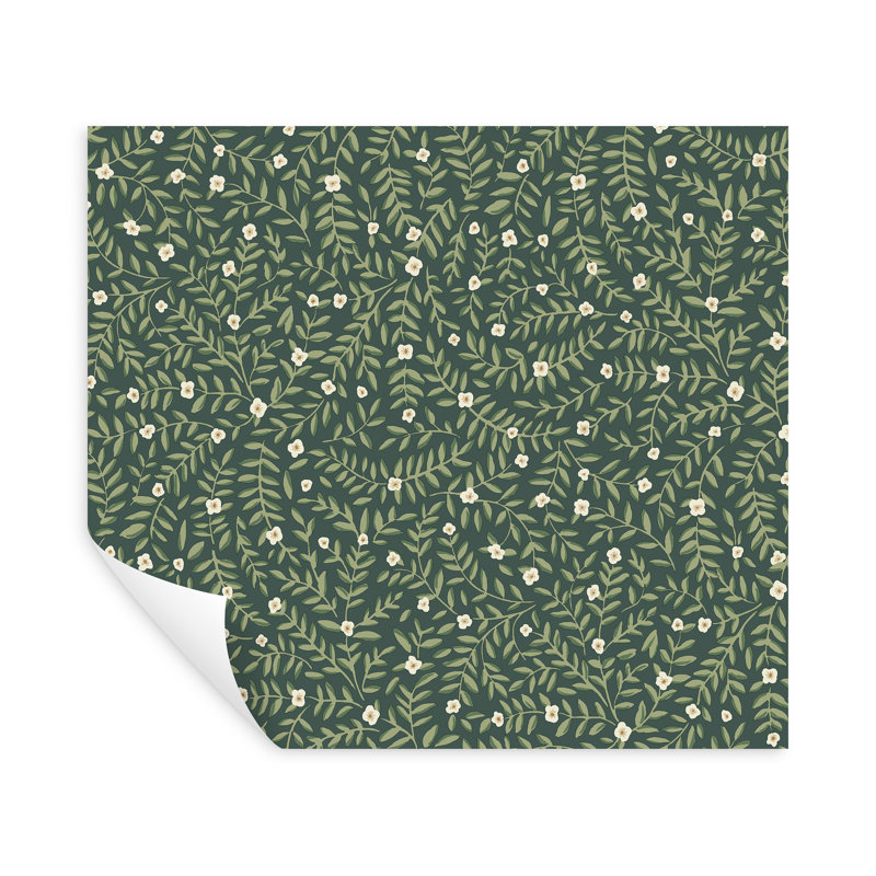 Papier peint adhésif Elodie, Vert