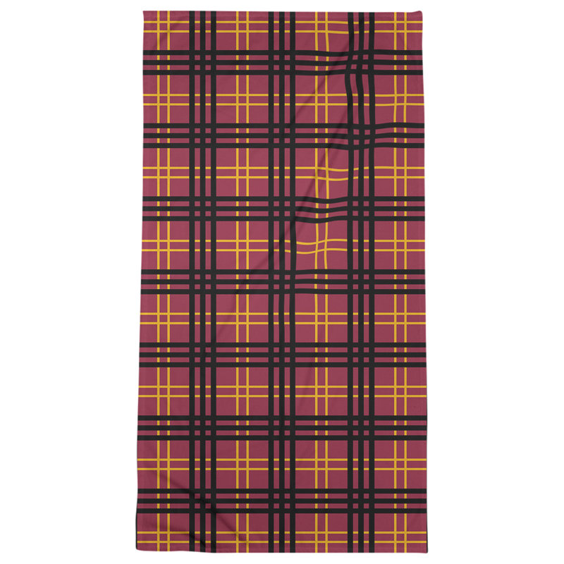 Bath Towel, Red/Yellow/Black, Microfiber