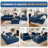 Boneless 96'' Modular Sectional Sofa Couches, 5 Seat U-shaped Cloud Boneless Couch With Deep Seat, Comfy Memory Foam Corduroy Couch With Ottoman, Floor Sofa For Living Room Bedroom-753947988