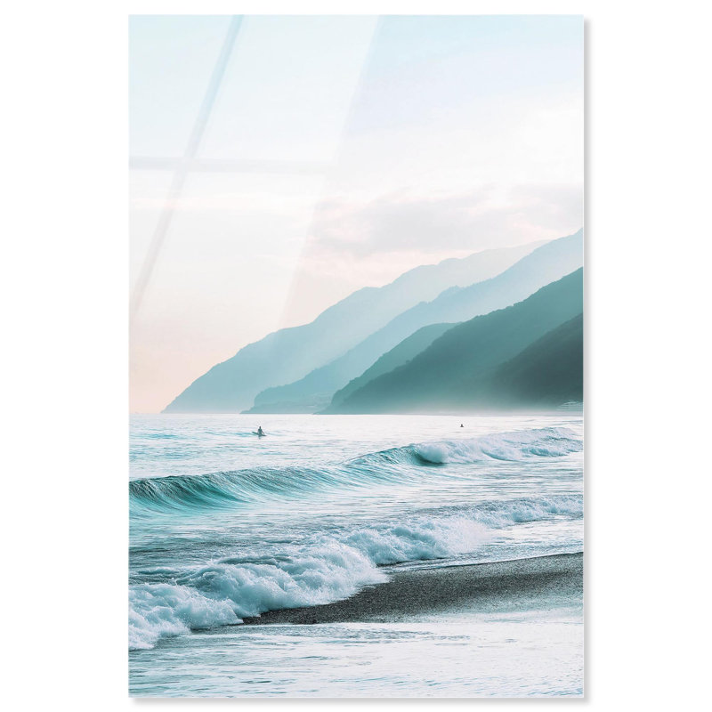 «Ocean Tinted Rise», impression acrylique par Notoriart, prête à être accrochée, H 24 po x l 16 po