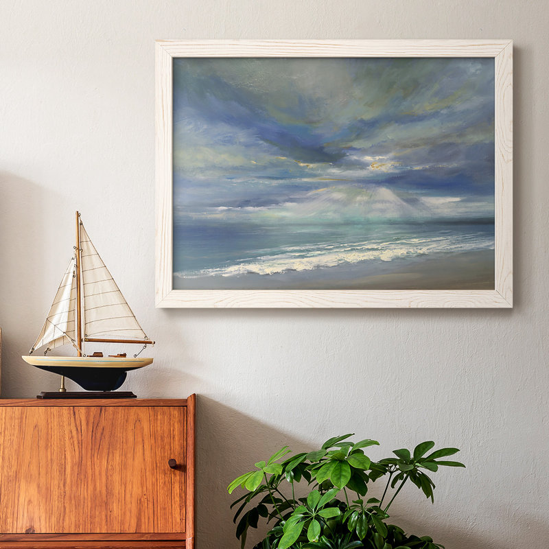 God Rays, reproduction d'art sur toile, Cadre blanc, H 18 po x l 26 po x P 1,5 po