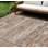 8' X 10' Terra Cotta And Beige Abstract Washable Indoor Outdoor Area Rug