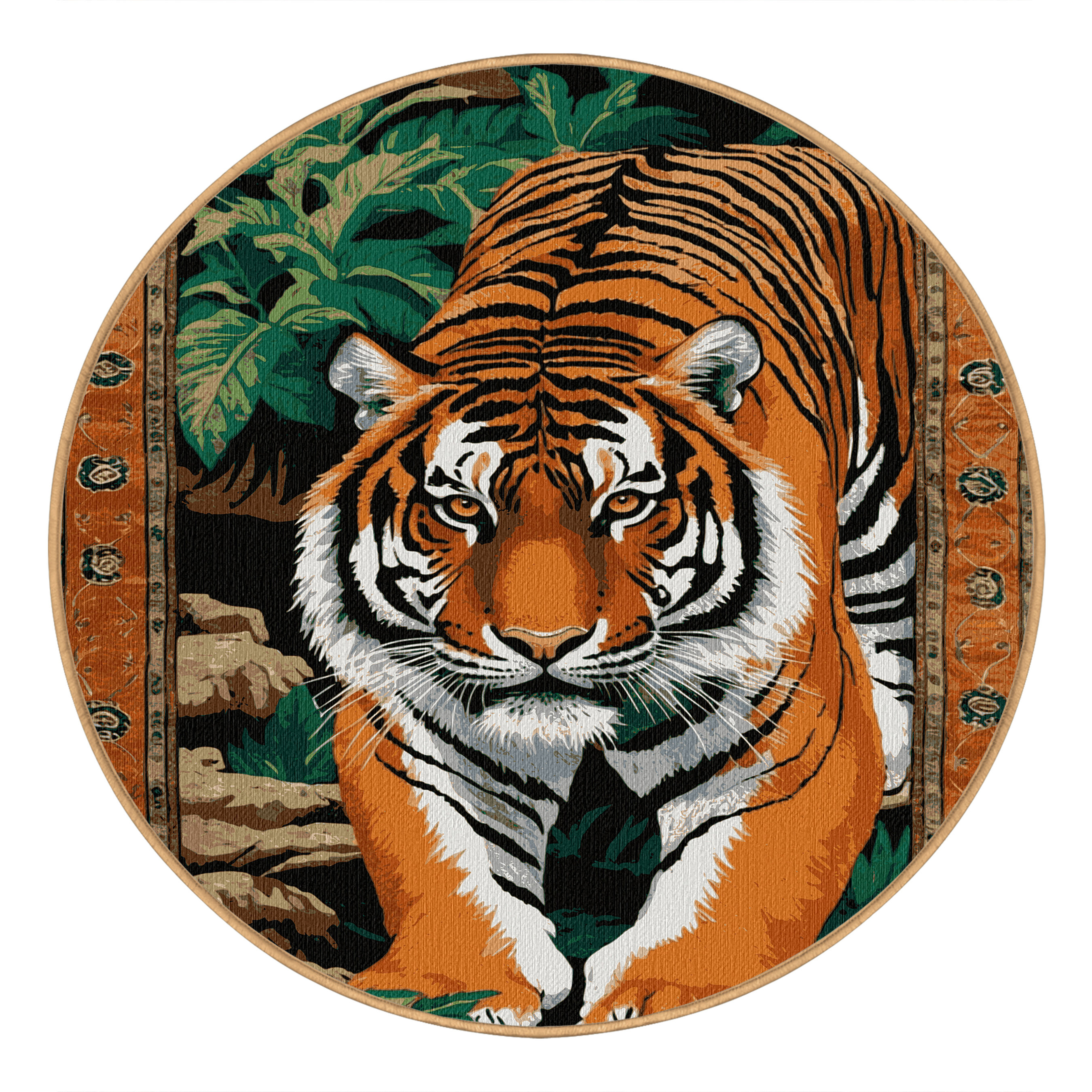 Foundry Select Washable Royal Bengal Tiger Big Cats Area Rug | Wayfair