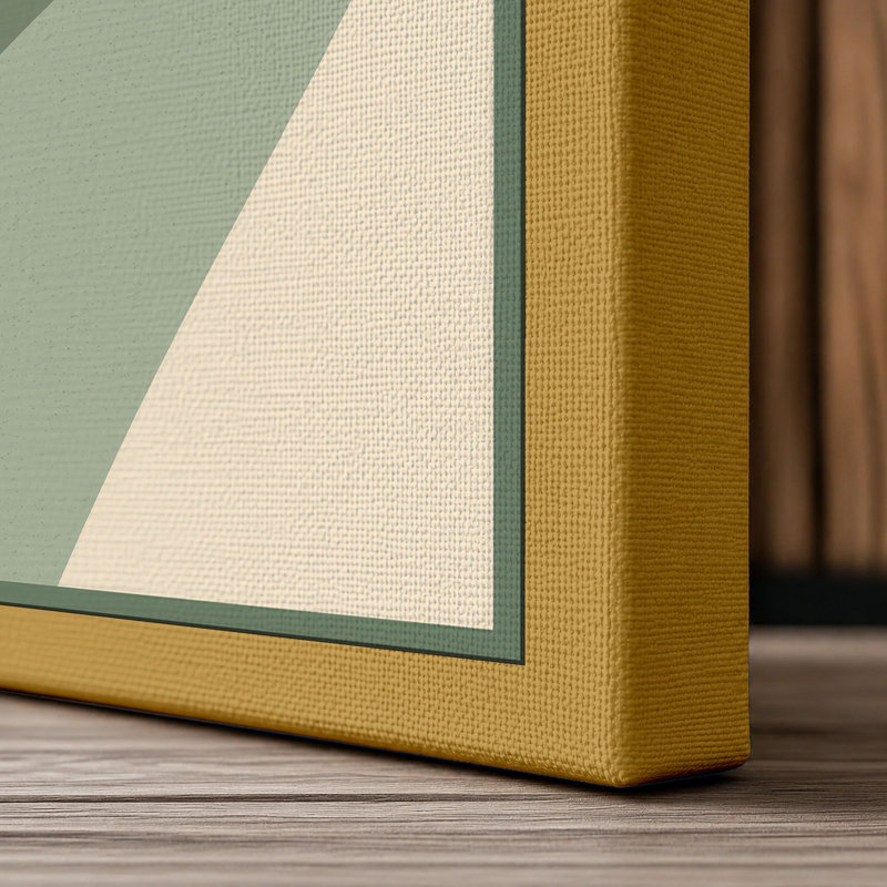 Organic Movement Minimalist - Wrapped Canvas, Ochre Border, 30x20 - 76.2 x 50.8 cm