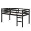 Lit mezzanine simple surélevé avec échelle-2028300185