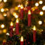 Paquet de 20 bougies effilochées à DEL rouge sans flamme pour arbre de Noël / fenêtre, blanc chaud scintillant de 3,5 po-2056849709