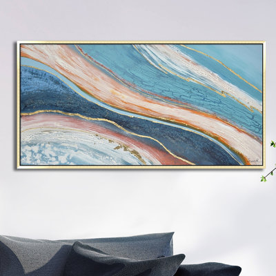 « blues et rouges », reproduction d’art sur toile