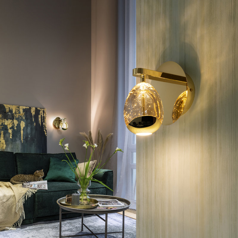 Daudi LED Armed Sconce, Gold