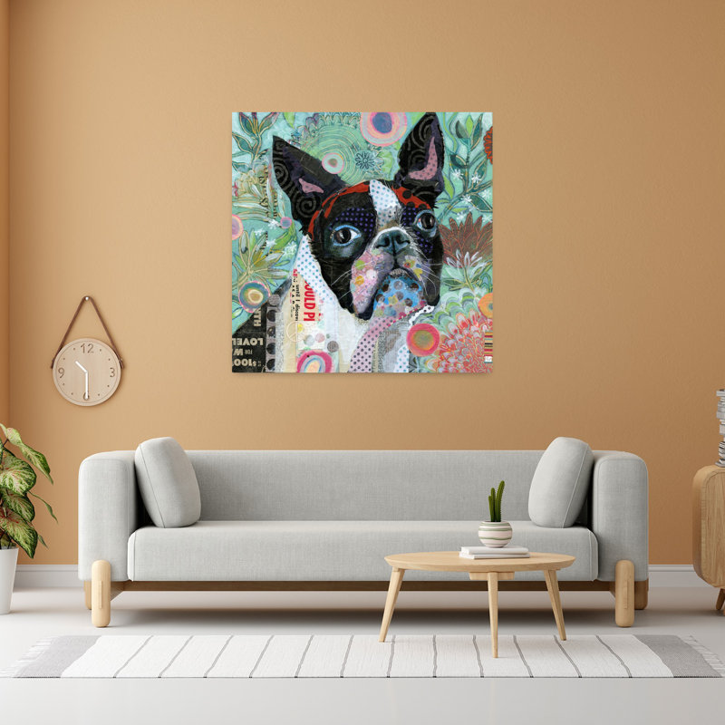 «Mischievous Gardener», art contemporain pour chien, H 48 po x l 48 po