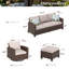 Ensemble de conversation d'extérieur en osier pour 5 personnes avec chaises pivotantes-100537938-102529898