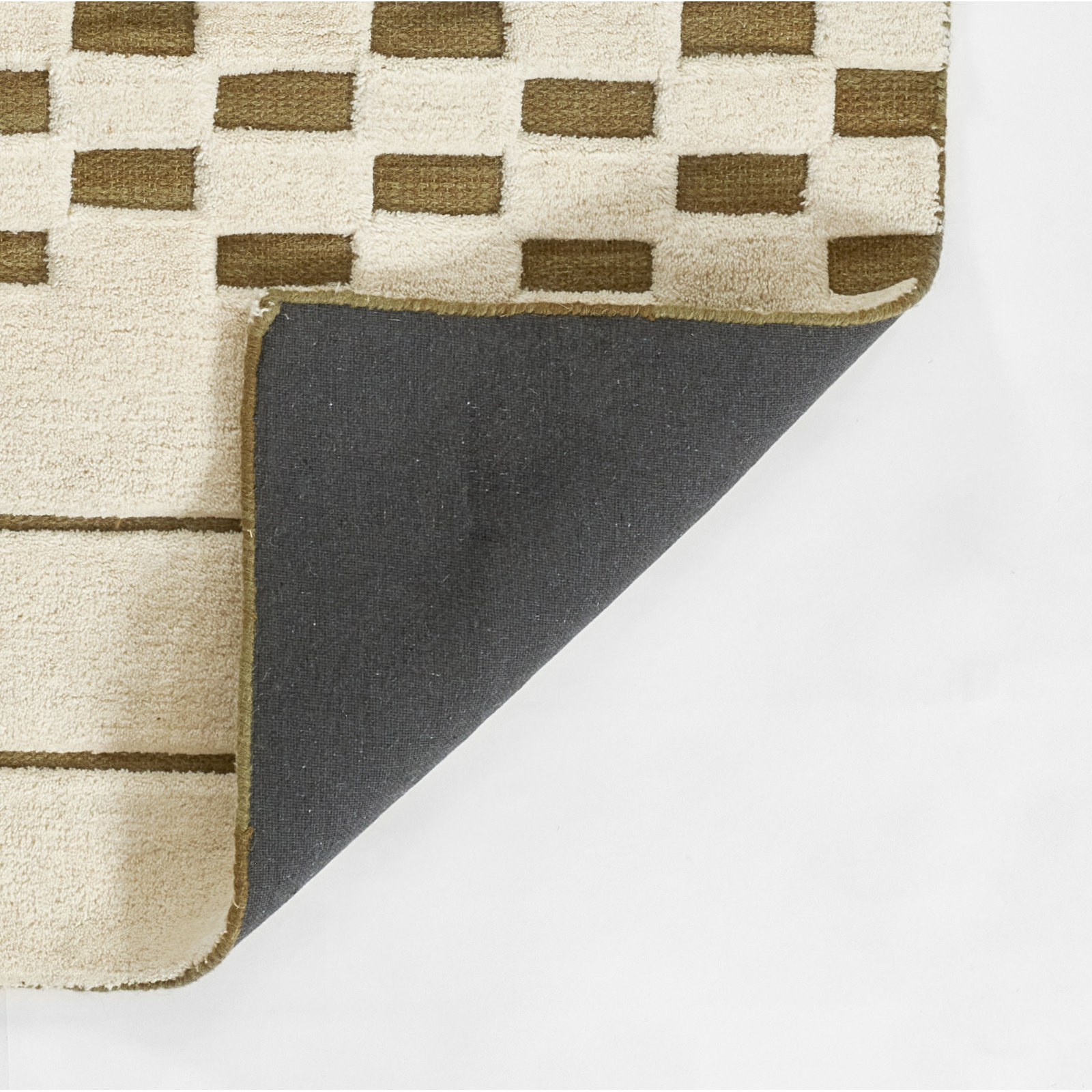 Aelin Hand-Tufted Checkered Wool Rug, Runner 2'6" x 8'