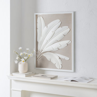 Leaf Ellen Box Wall Decor, Botanical Leaf Design, Framed Decorative Display