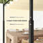 Pergola d'extérieur facile à installer, auvent rétractable avec fixation magnétique-122773312