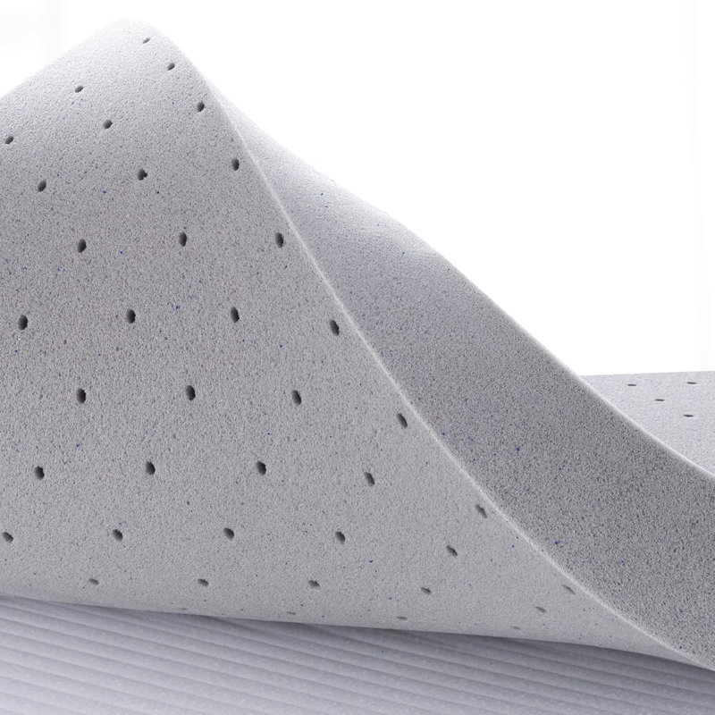 Très grand matelas en mousse viscoélastique gélifiée 2 pouces pour matelas à circulation d'air de conception ventilée de longue durée, nous, adoucissant les matelas et régulant la chaleur