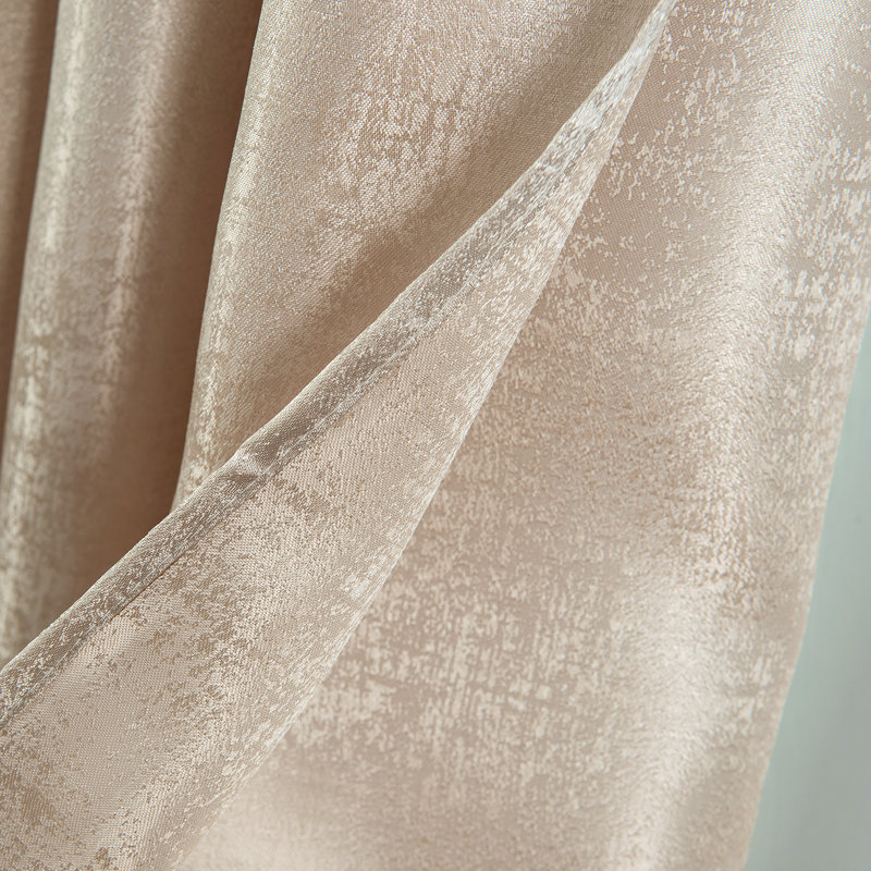 Triena Two Tone Woven Light Filtering Window Curtain Panel, Taupe, 55" W x 90" L