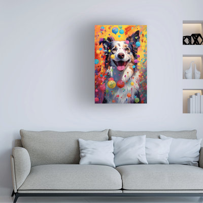 «Happy Dog 10» par Ray Heere, reproduction sur toile tendue