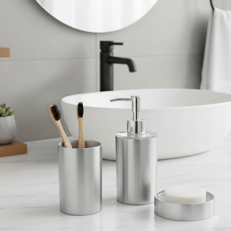 Distributeur de porte-gobelet en aluminium brossé NOUMEA