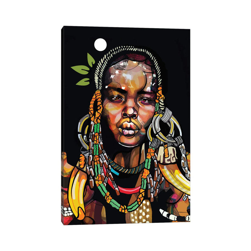 "Afrique" 93 par Domonique Brown - impression sur toile tendue, H 12 po x l 8 po x P 0,75 po, Toile tendue