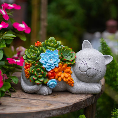 Statue de chat solaire Guss