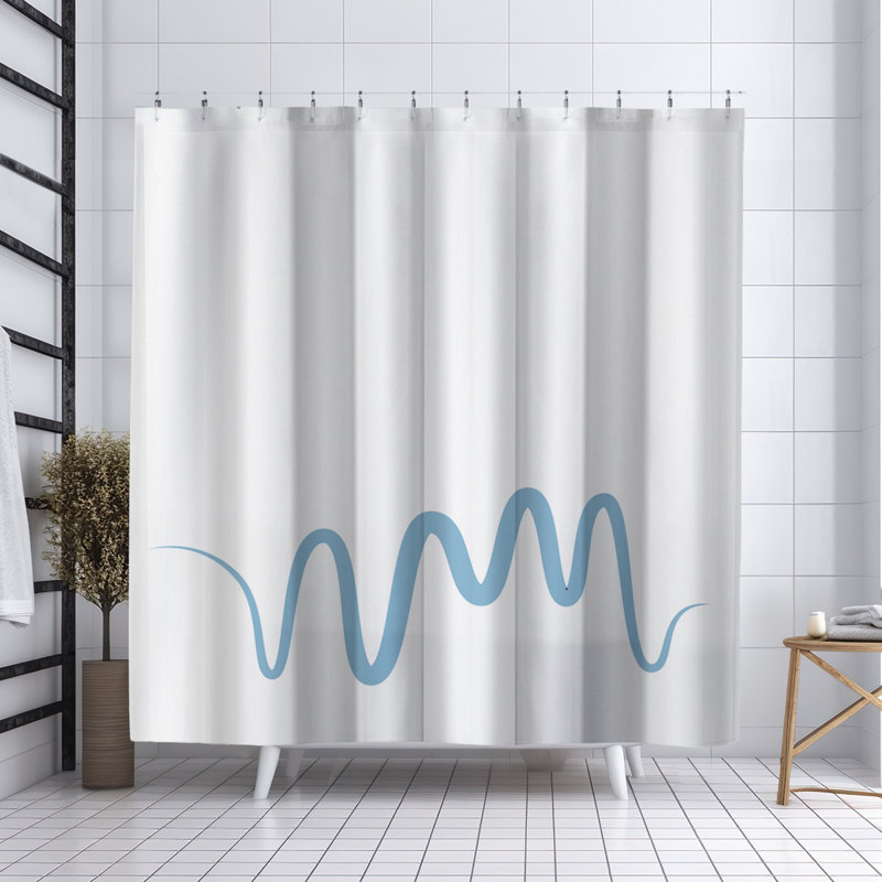 Rideau de douche Coco, Bleu