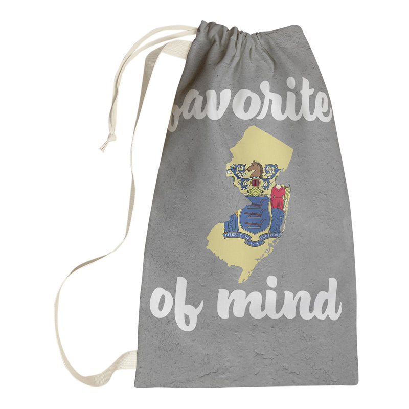 Fabric Laundry Bag with Handles, Small (64" H x 20" W x 1.5" D), New Jersey