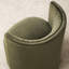 Fauteuil d'appoint demi-tonneau en velours avec roulettes-2076944049