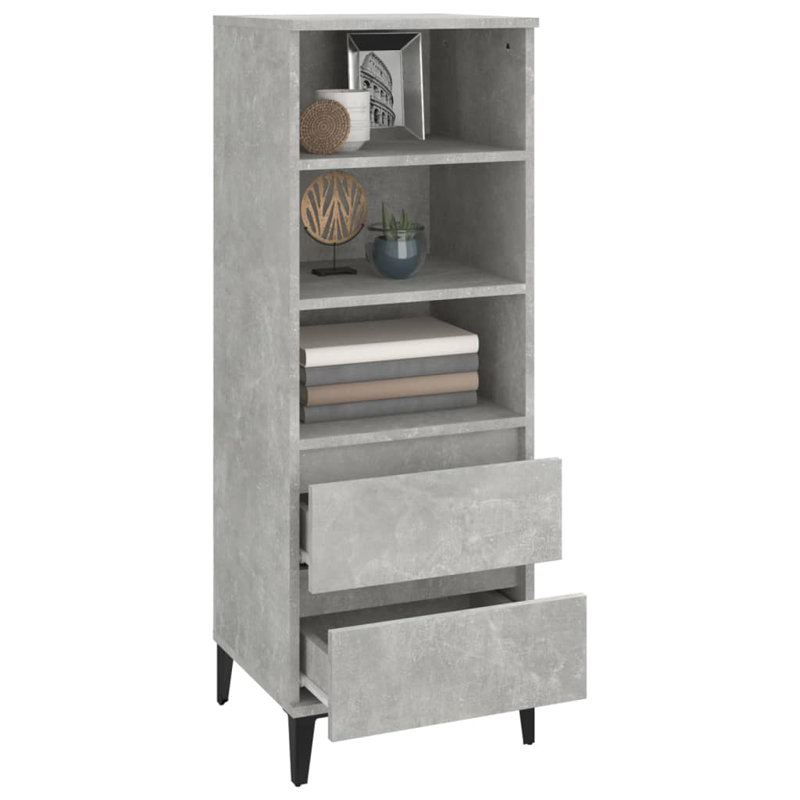 Kihana 40cm Sideboard, Grey/Black