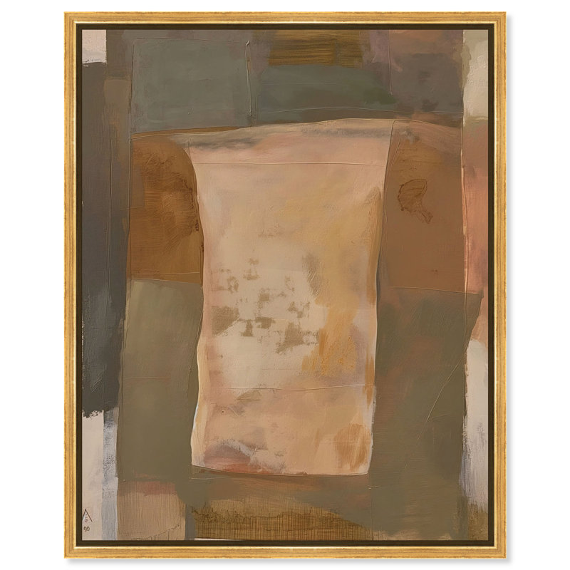 Rugged Roots Canvas Abstract Print by Oliver Gal, Black Frame, 16 x 20, 37"H x 31"W, Gold Frame
