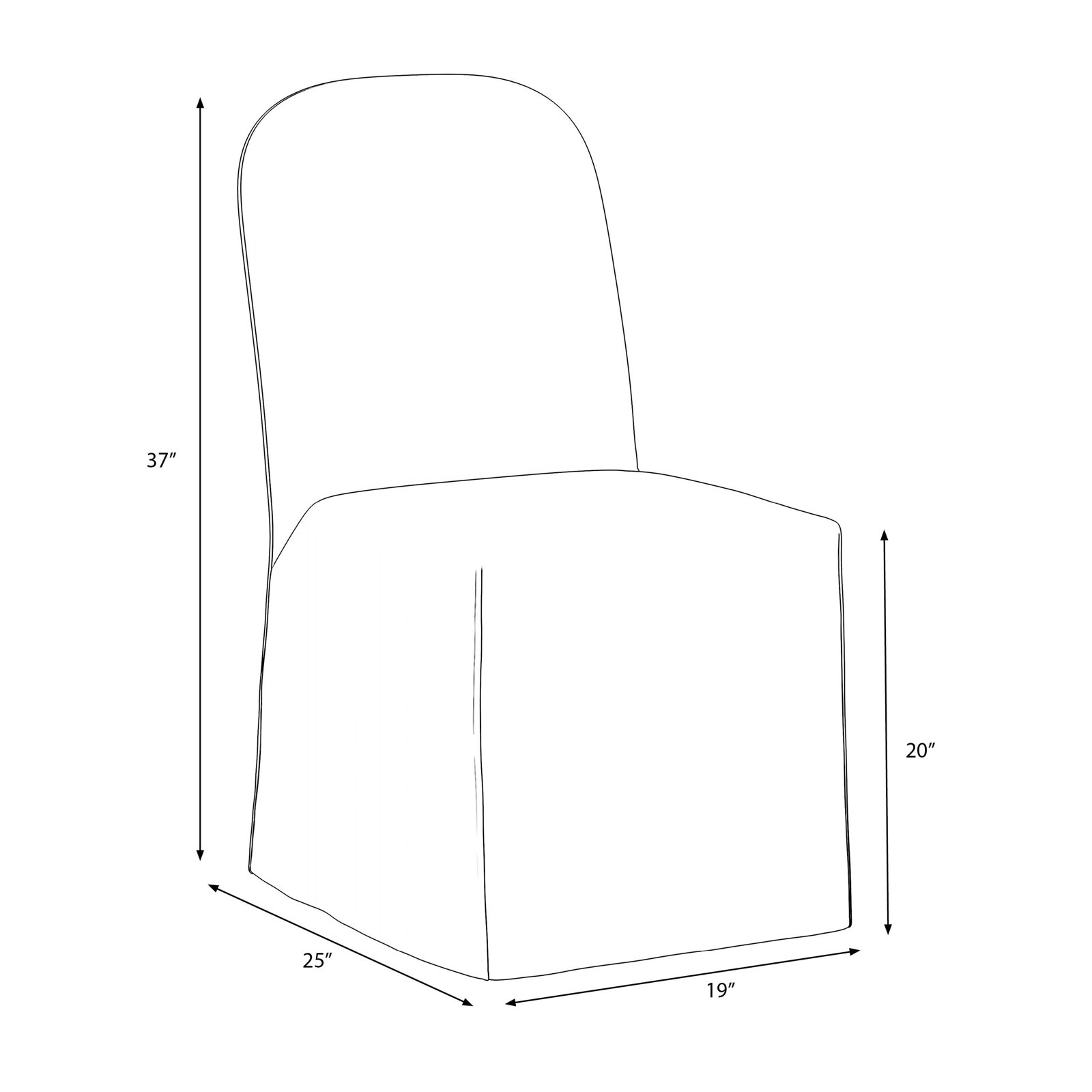 Maggie Slipcover Dining Chair, Zuma Laurel Textured Linen