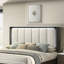 Grand lit en similicuir avec lit capitonné Mobilier de chambre à coucher en bois-911442810