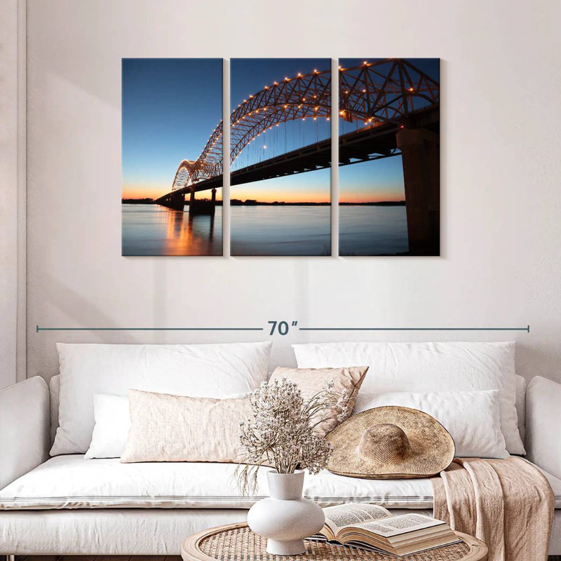 Hernando De Soto Bridge, 28" H x 45" W