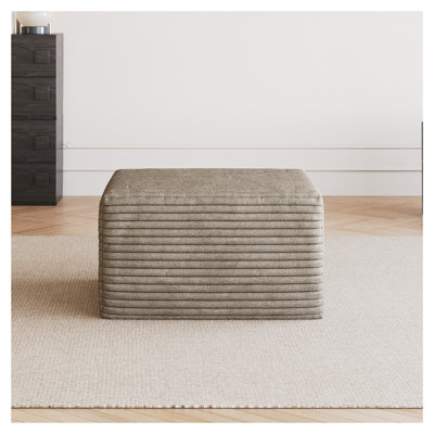 Camel Corduroy Sofa Ottoman with Foam Fill, No Assembly Required