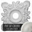 Médaillon de plafond Endurathane Norwich, DE 18 po x P 3 1/2 po x P 1 3/8 po (convient aux auvents jusqu'à 4 1/2 po), fini noir de jais peint à la main-27785226