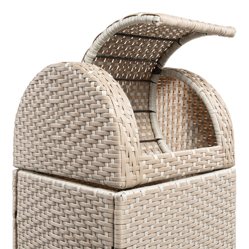 Poubelle escamotable Darla, 31,39 Gal, Rose clair/blanc