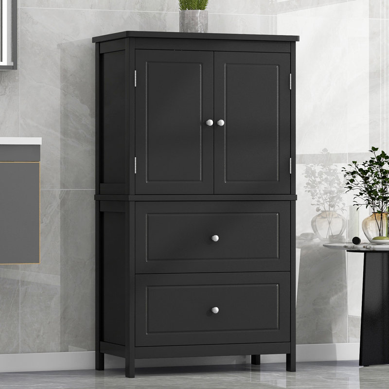 Armoire de rangement pour salle de bain, Noir
