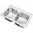 33.12'' L Double Bowl Stainless Steel Kitchen Sink