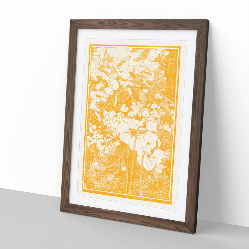 Spring Flowers by Theo Van Hoytema - Picture Frame Graphic Art, Walnut, 36cm H x 27cm W x 2cm D