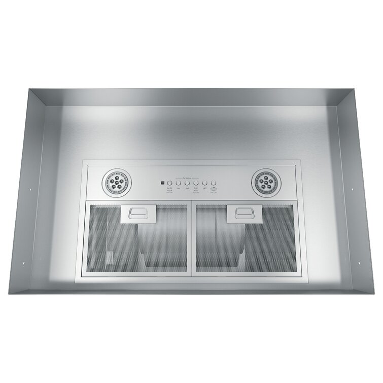 GE 30 in. Smart Range Hood Insert with Light in Stainless Steel