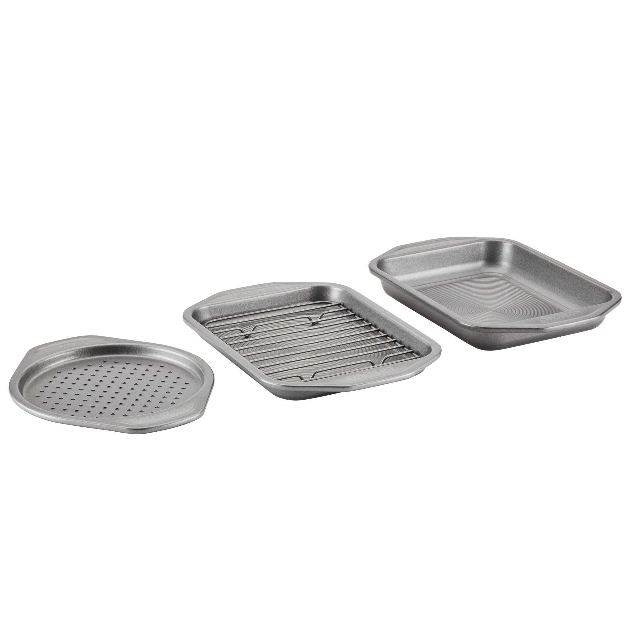 Circulon Bakeware Nonstick Toaster Oven and Personal Pizza Pan Baking Set, 4 Piece & Reviews